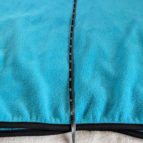 Bob Mackie Wearable Art Fleece Jacket Women's 2XL Blue Geometric Embroidered - Picture 7 of 7